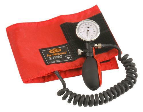 Accoson Duplex Portable Aneroid Sphygmomanometer - Red