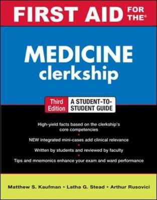 First Aid for the Medicine Clerkship, Third Edition - Click Image to Close