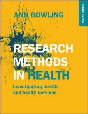 Research Methods in Health: Investigating health and health services - Click Image to Close