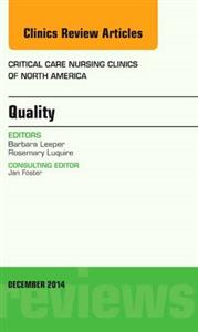 Quality, An Issue of Critical Nursing Cl - Click Image to Close