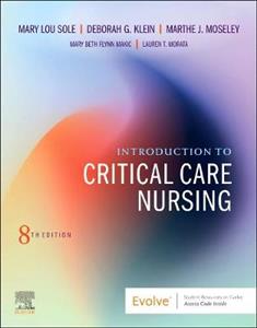 Intro to Critical Care Nursing 8E - Click Image to Close