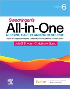 Swearingen's All-in-One Nursing Care Planning Resource: Medical-Surgical, Pediatric, Maternity, and Psychiatric-Mental Health - Click Image to Close