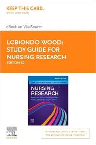 Study Guide for Nursing Research 10E - Click Image to Close