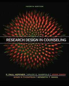 RESEARCH DESIGN IN COUNSELING - Click Image to Close