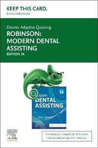 Elsevier Adaptive Quizzing for Modern Dental Assisting (Retail Access Card) - Click Image to Close