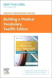 Medical Terminology Online for Building a Medical Vocabulary (Access Card)