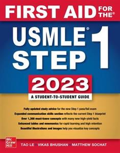 First Aid for the USMLE Step 1 2023, Thirty Third Edition - Click Image to Close