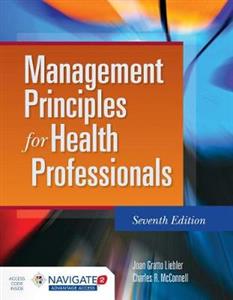 Management Principles For Health Professionals - Click Image to Close