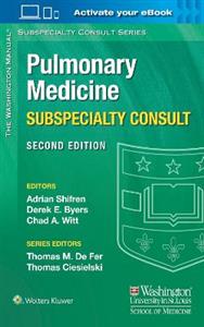 The Washington Manual Pulmonary Medicine Subspecialty Consult (The Washington Manual Subspecialty Consult Series) - Click Image to Close