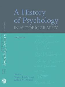 A History of Psychology in Autobiography v. IX