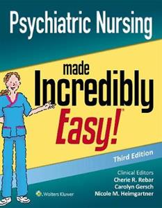Psychiatric Nursing Made Incredibly Easy - Click Image to Close