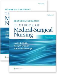 Brunner & Suddarth's Textbook of Medical-Surgical Nursing (2 vol) - Click Image to Close