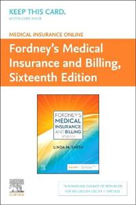 Med Insurance Online Fordney's Med 16E