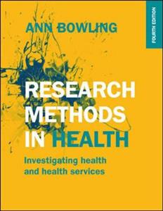 Research Methods in Health: Investigating health and health services