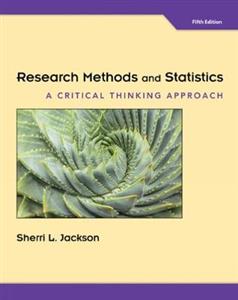 RESEARCH METHODS/STAT CRITICAL THINKING APPROACH